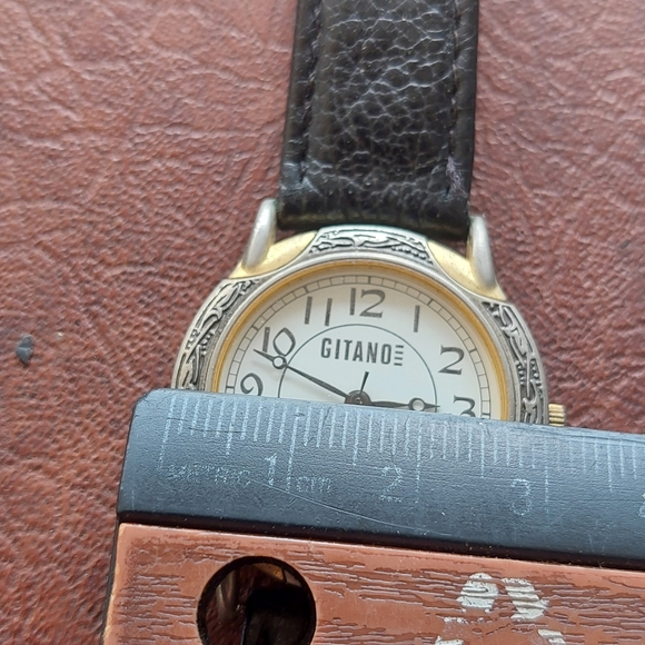 Vintage Gitano Two-Tone Watch - Gold & Silver Accents, Swiss Movement Parts - Picture 10 of 12